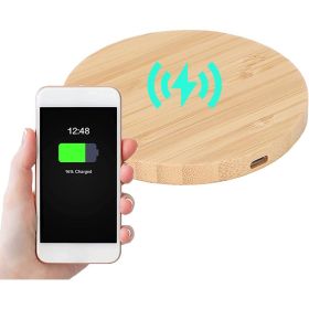 Bamboo Vertical Wireless Charger - Dual Coil Fast Charging for iPhone, Samsung and All Qi-Enabled Devices - Suitable for Home, Office and Travel