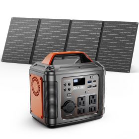300W Portable Power Station, 296Wh Backup Lithium Battery, Solar Generator For Outdoors Camping Travel Hunting Blackout ,60W Solar Panel Is Inclu (Option: US Plug-Included)