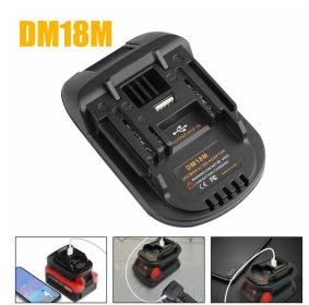 USB Battery Adapter Converter For 20V  Milwaukee M18 Convert To 18V (Color: Black)